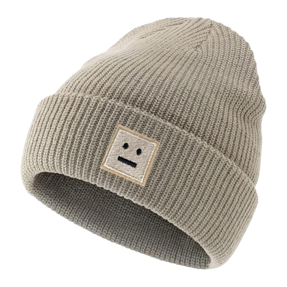 7559 Winter Hats and Beanie Knit Cuffed Cute Smile Face Skull Cap for Adult - Picture 3 of 6